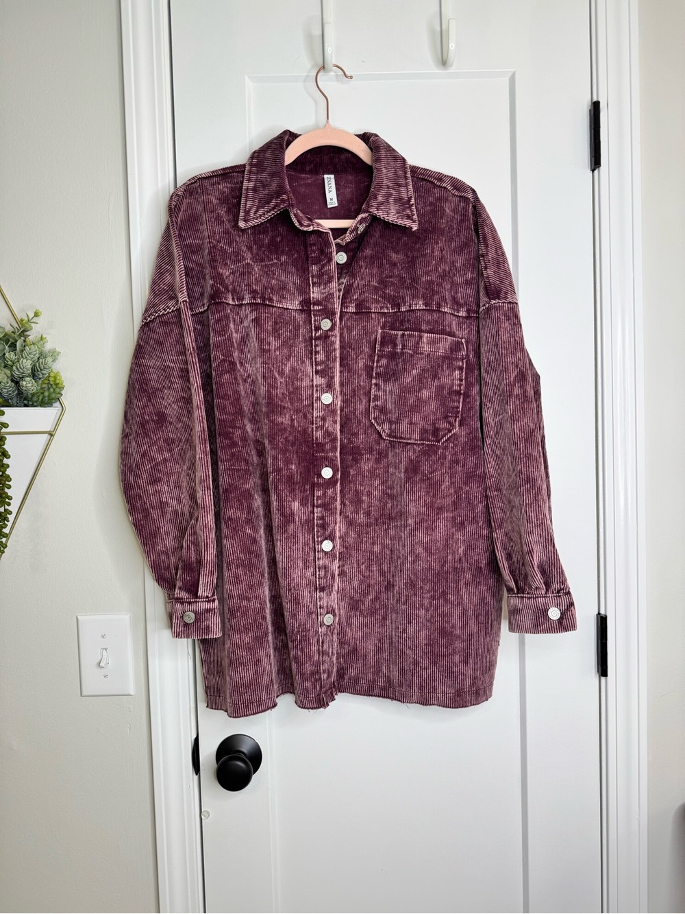 Zenana Oversized Corduroy Shacket